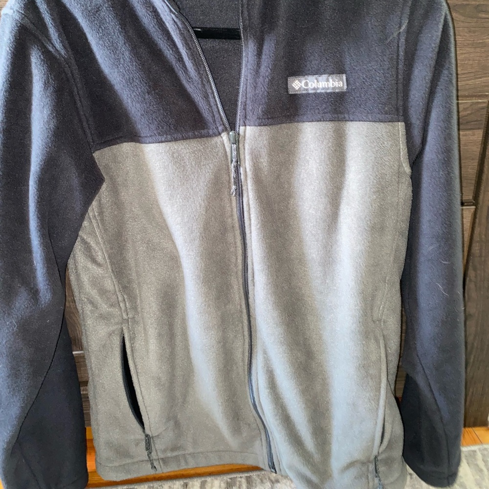 Men’s Black / Grey Columbia fleece full zip